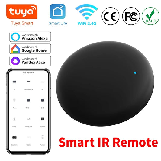 Tuya WiFi IR Remote Control Smart Universal for TV Air Conditioner Alexa Remote Control Work with Google Home Yandex Google