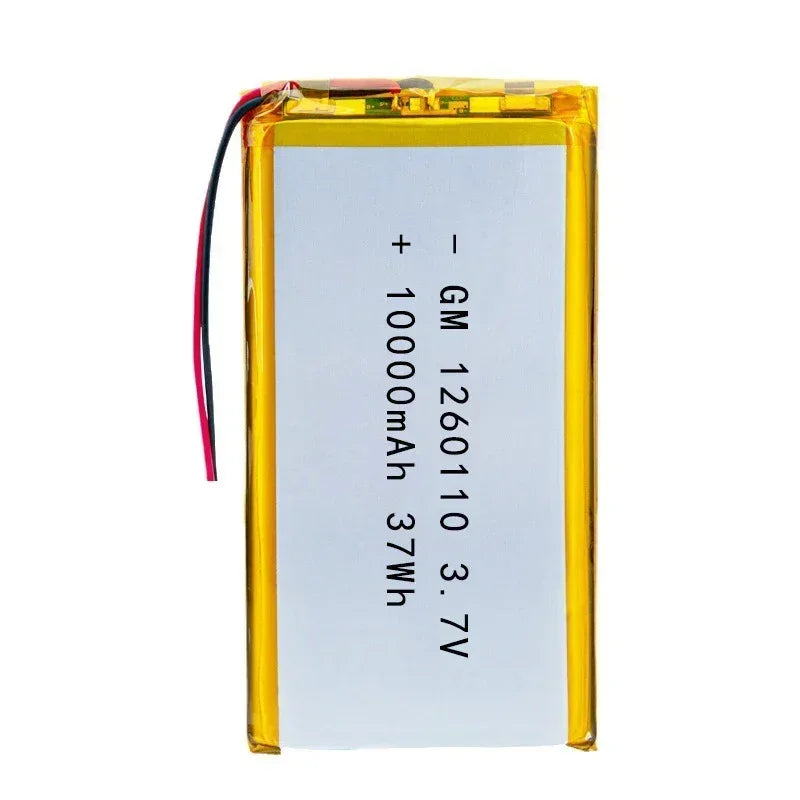 1-10PCS 10000mAh Polymer Lithium Battery 1260110 3.7V Rechargeable Battery for Toy Power Bank GPS Laptop Camping Lights Diy NEW