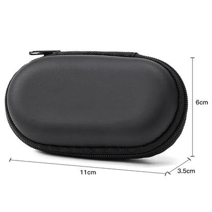 Portable Hard Shell Earphone Case, Shockproof Waterproof Headphone Storage Bag with Zipper, Universal Carrying Pouch for In-Ear