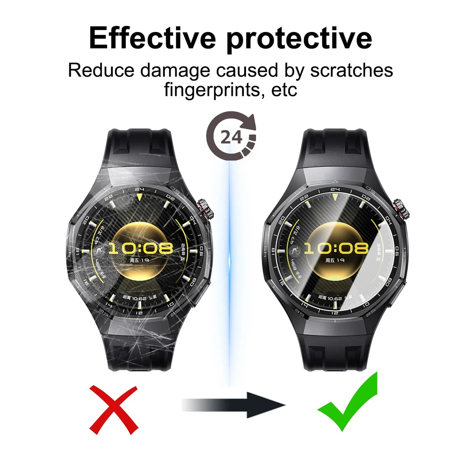 Tempered Glass Screen Protector for Huawei Watch GT6 46mm 41mm GT 6 Pro HD Clear Anti-Scratch Protective Film Full Coverage