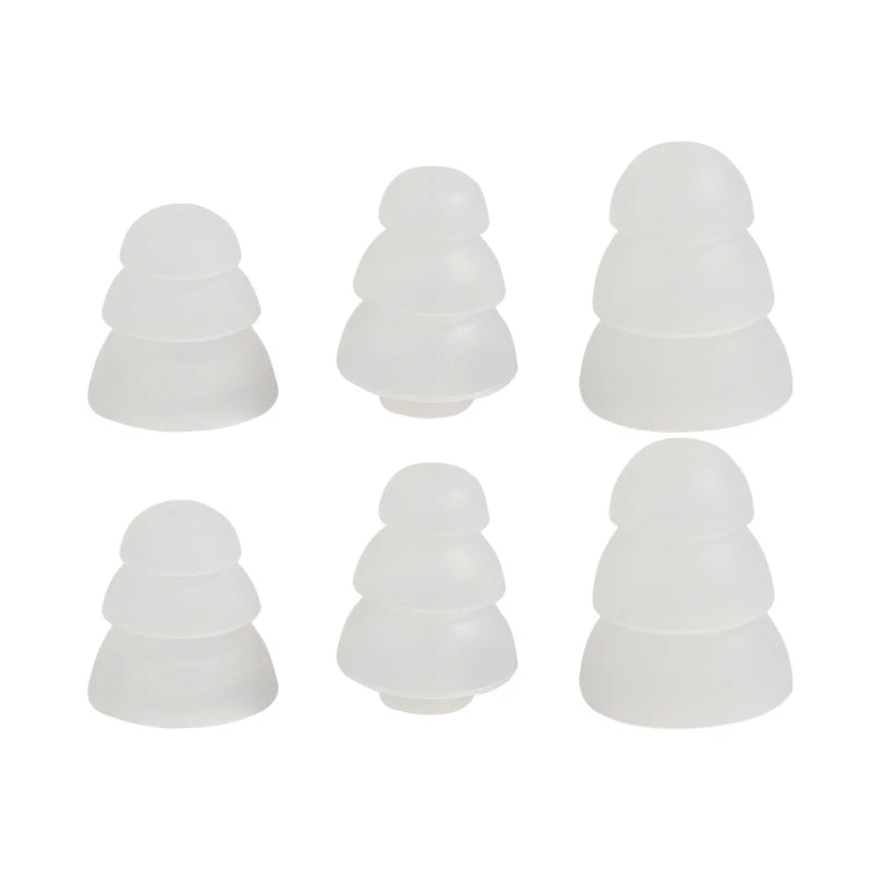 in-Ear Headphones Ear Tips Triple Flange Earpads Perfectly Fits for Earphones with Inner Hole from 3.8mm-4.5mm 896C