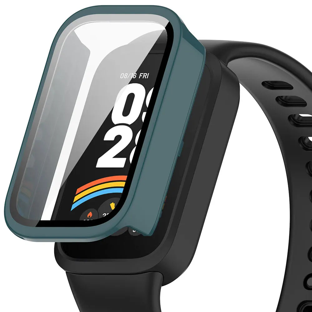 Hard PC Case Glass For Xiaomi Mi Band 9 Active Smart Watchband Screen Protector Bumper Shell for Redmi Band 3 Miband 9 Active