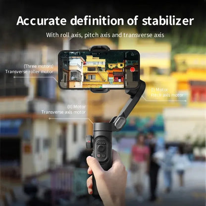 AOCHUAN 3-Axis Handheld Gimbal Stabilizer SmartXE for Smartphone for iPhone Android AI Face Tracking Tk Vlog
