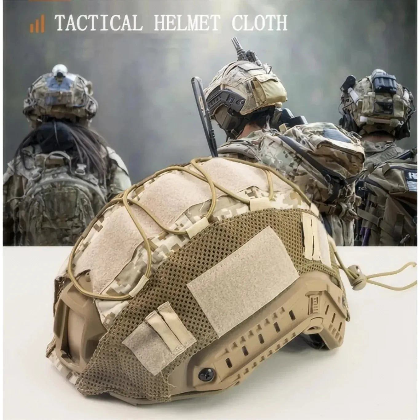 Tactical Helmet Cover for Fast Helmet Multi-Camo Helmet Cover for Airsoft HelmetMilitary Paintball Hunting Shooting Gear