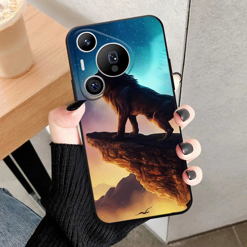 For HUAWEI Pura 70 Ultra Case Cool Lion TPU Back Cover For HUAWEI Pura 70 Pro Plus Soft Silicone Phone Case Pura70 Funda Coque