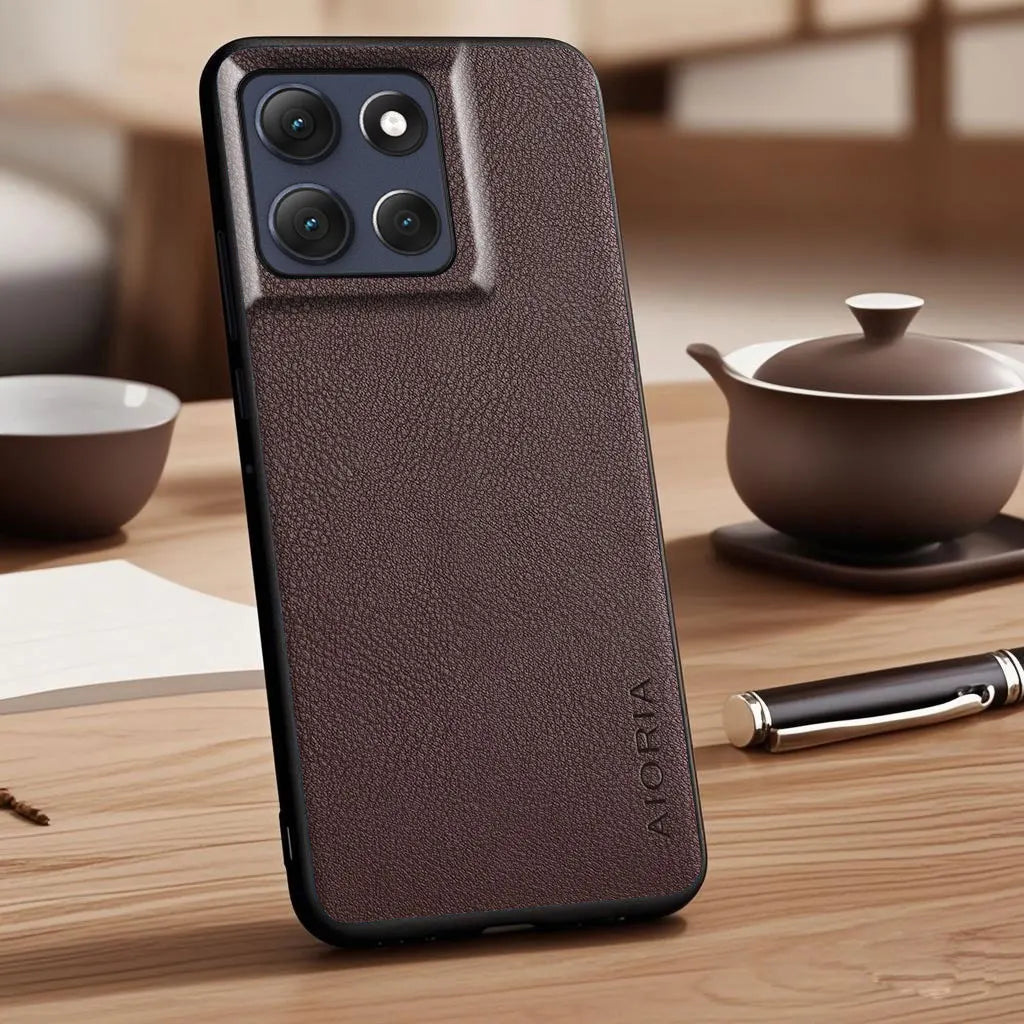 Case for Motorola Moto G57 G86 G06 G15 Power G56 G55 G45 G35 G05 E15 Faux Lychee Pebbled leather cover funda for Moto G06 case
