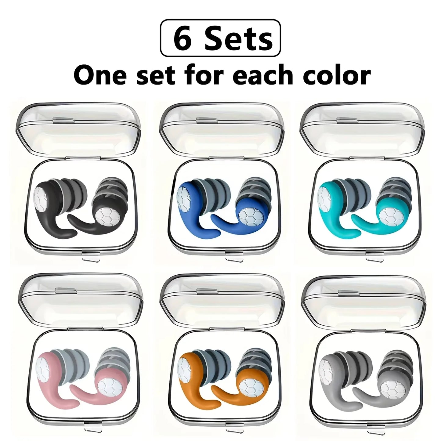 Silicone Sleeping Ear Plugs Three-Layer Noise Reduction Waterproof Earplug Professional Soundproof Earplug Earplugs For Swimming