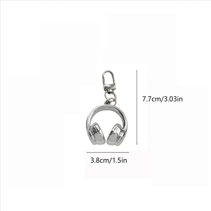 1PC Cute Creative 3D Earphones Pendant Keychain Mobile Phone Chain Earphone Charm Backpack Hanging Decoration Accessories Gifts