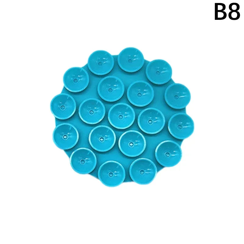 Portable Silicone Suction Cup Back Adhesive Wireless Power Bank Car Anti Slip Universal Mobile Phone Double-sided Holder