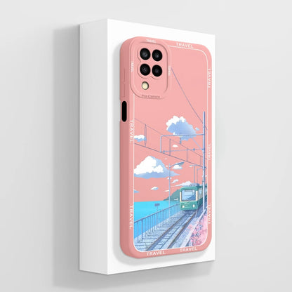 Cases For Samsung Galaxy A12 M12 F12 Back Cover Fashion Avocado Design Matte Liquid Silicone Soft Screen Protector Bumper Fundas
