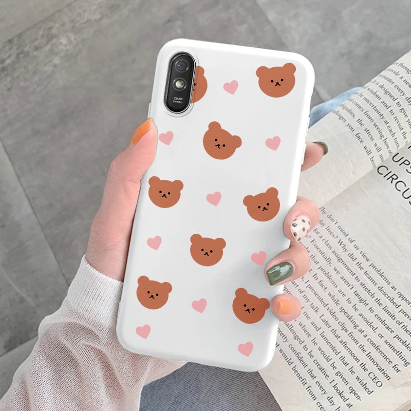 For Redmi 9AT 9A 9at Back Cover Protective Case Soft Silicone Cute Cartoon Cat Frog Funda Phone Case For Xiaomi Redmi 9C 13C 14C