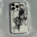 Luxury Dark Gothic Cross Mark Phone Case For iPhone 17 16e 16 15 14 13 12 11 mini Pro Max X XR XSMAX 8 7 Air Plus Soft Cover