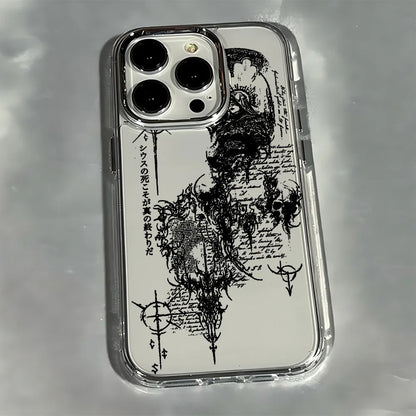 Luxury Dark Gothic Cross Mark Phone Case For iPhone 17 16e 16 15 14 13 12 11 mini Pro Max X XR XSMAX 8 7 Air Plus Soft Cover