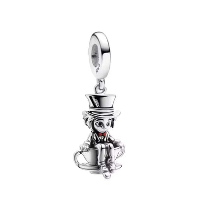 Fashionable 925 Silver Cartoon Beads Compatible with European Bracelet Koala Rabbit Mouse Princess Anime Beads DIY Jewelry Gift