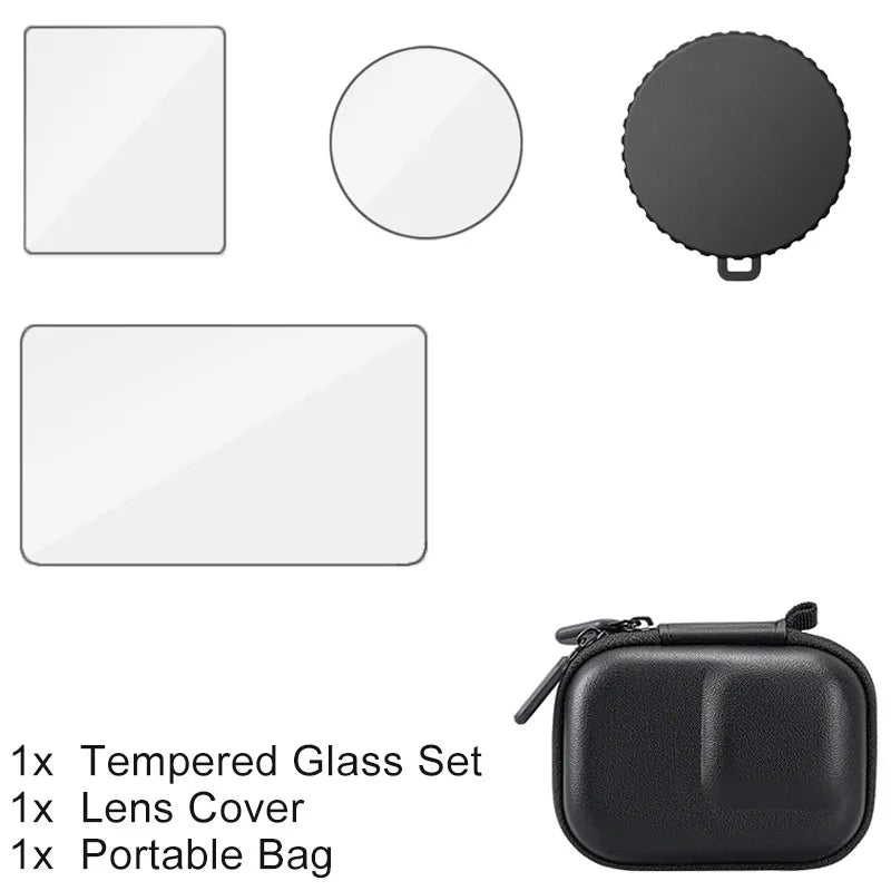 For DJI Osmo Action 5 Pro HD Tempered Glass 9H Screen Protector  Lens Cap Anti-Scratch Durable Full Camera Protective Film