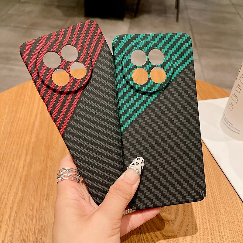 Carbon Fiber Case For Oneplus 13R Ultra Thin Hard PC Shell Anti Fingerprint Heat Dissipation Back Protection Fundas One plus 13