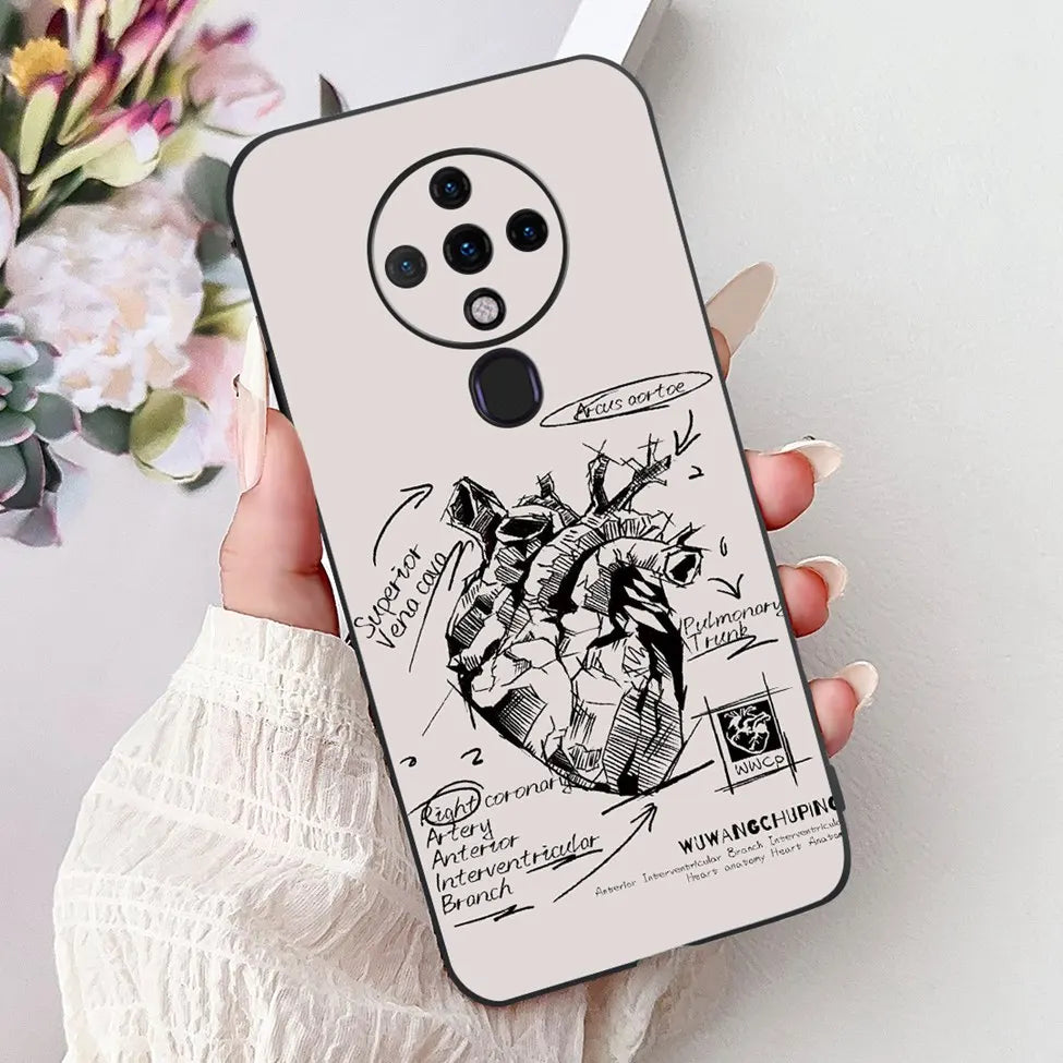 6.8'' For Tecno Spark6 KE7 Back Cover For Techno Spark 6 Case Shockproof Luxury Cute Cartoon Funny Cool Silicone Bumper Funda