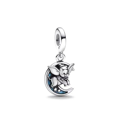 Fashionable 925 Silver Cartoon Beads Compatible with European Bracelet Koala Rabbit Mouse Princess Anime Beads DIY Jewelry Gift