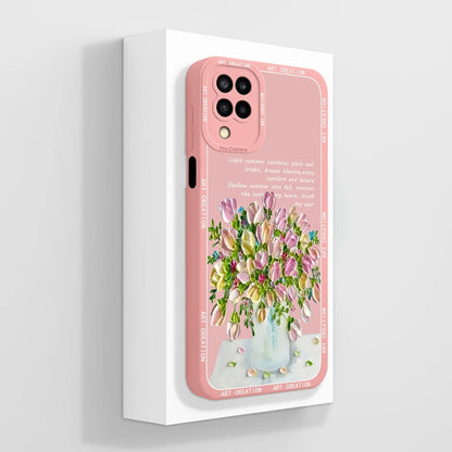 Cases For Samsung Galaxy A12 M12 F12 Back Cover Fashion Avocado Design Matte Liquid Silicone Soft Screen Protector Bumper Fundas