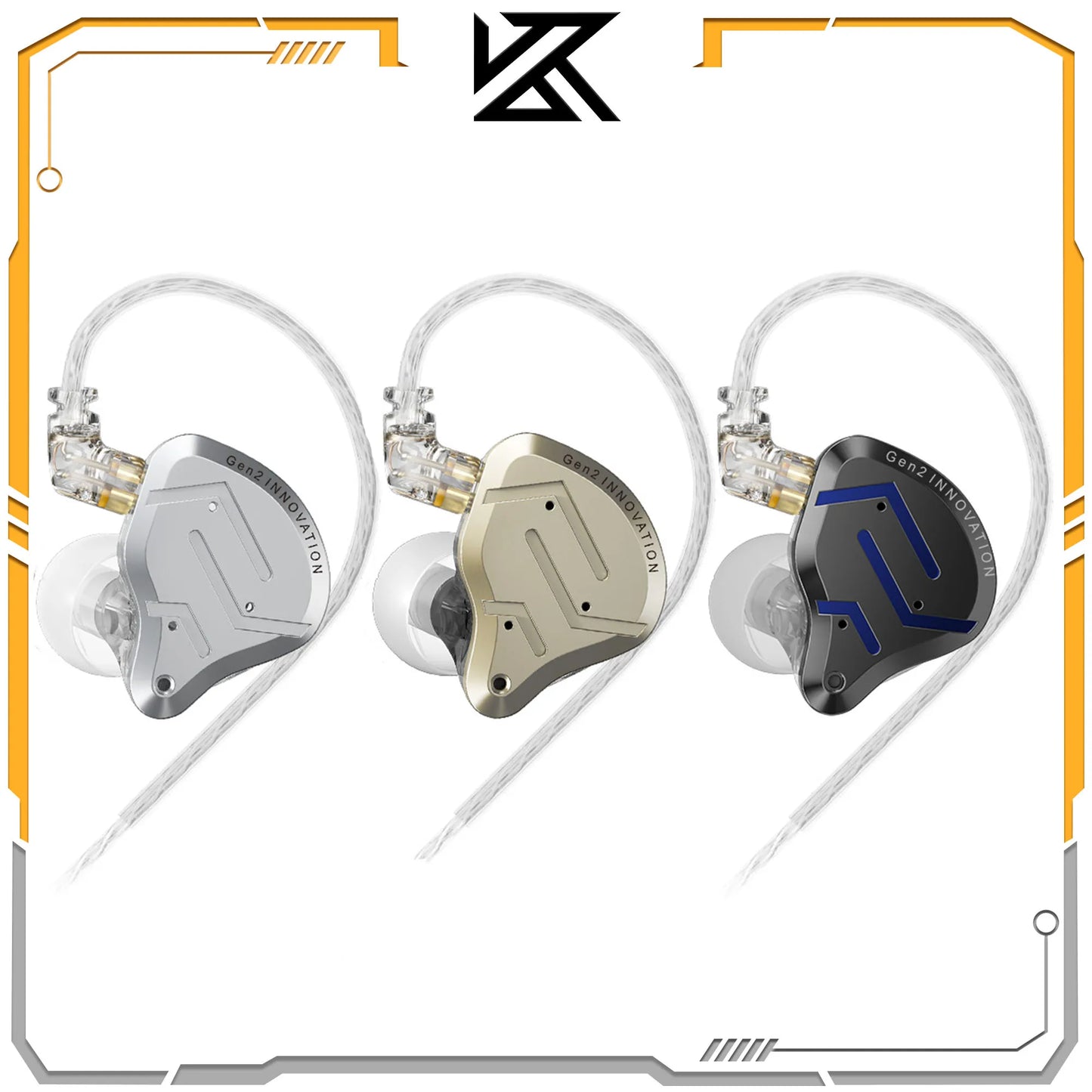 KZ ZSN Pro 2 in Ear Metal Earphones Hybrid Drive 1BA+1DD HIFI Bass Headset Sport Noise Cancelling Music Headphone