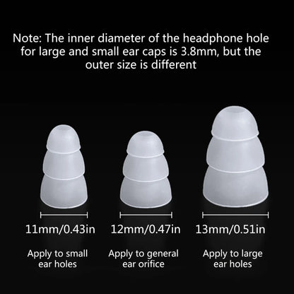 in-Ear Headphones Ear Tips Triple Flange Earpads Perfectly Fits for Earphones with Inner Hole from 3.8mm-4.5mm 896C