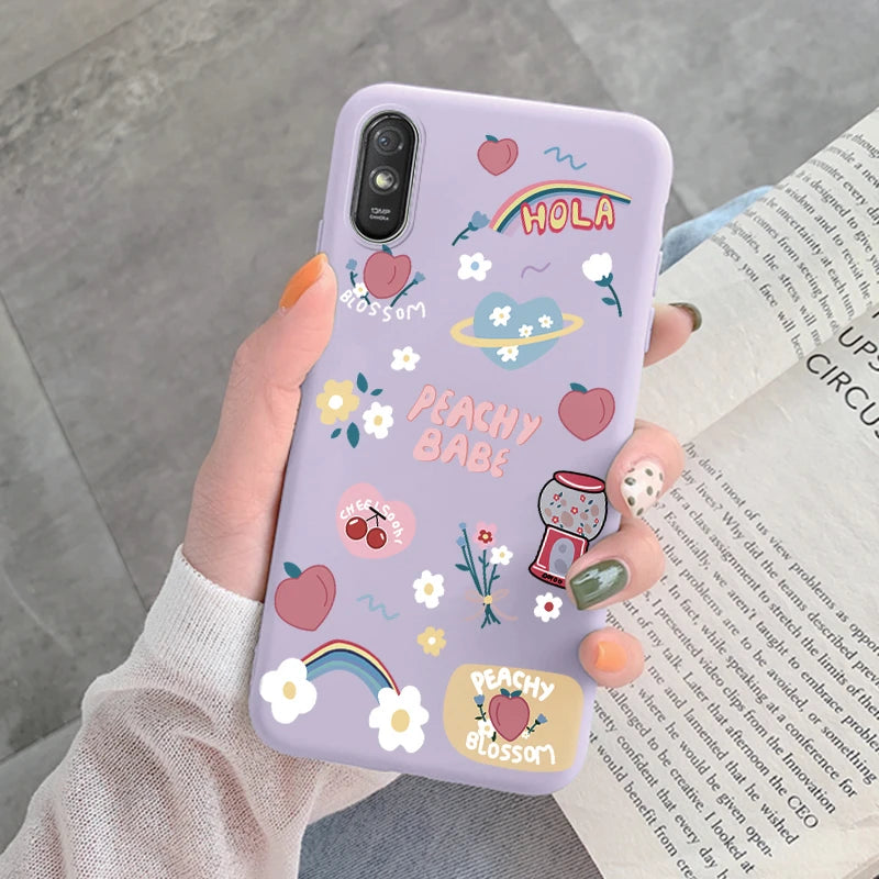 For Redmi 9AT 9A 9at Back Cover Protective Case Soft Silicone Cute Cartoon Cat Frog Funda Phone Case For Xiaomi Redmi 9C 13C 14C