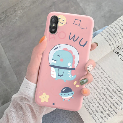For Redmi 9AT 9A 9at Back Cover Protective Case Soft Silicone Cute Cartoon Cat Frog Funda Phone Case For Xiaomi Redmi 9C 13C 14C