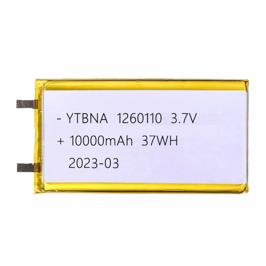 3.7V 10000mAh 1260110 Polymer Lithium Battery/lithium Ion Battery for Power Bank,GPS,100% Real Capacity
