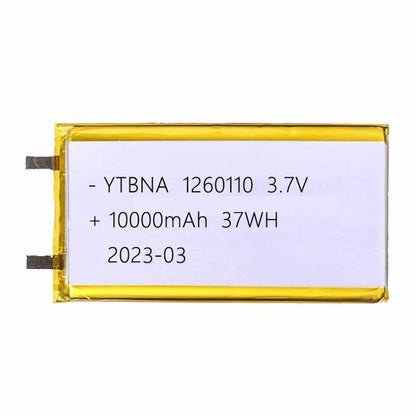 3.7V 10000mAh 1260110 Polymer Lithium Battery/lithium Ion Battery for Power Bank,GPS,100% Real Capacity