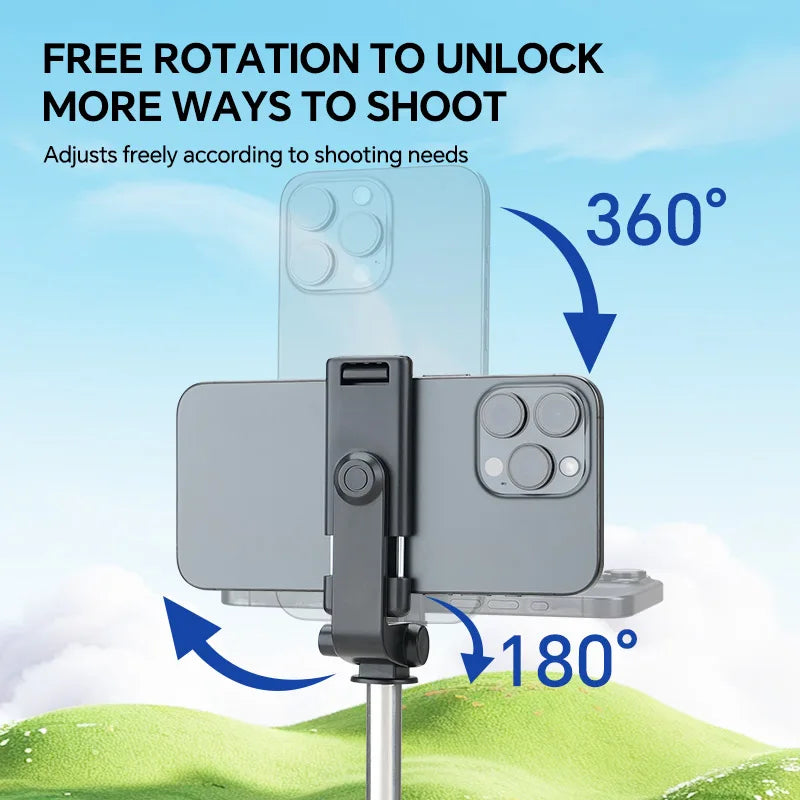 Scalable Phone Selfie Stick With Built-in Fill Light Telescopic Phone Selfie Stick With Built-in Light, Professional Live Stream