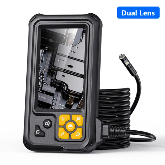 KERUI Industrial Endoscope Camera 4.3inch IPS Screen Dual Lens HD IP67 Waterproof Light Inspection Borescope For Pipe Car Repair