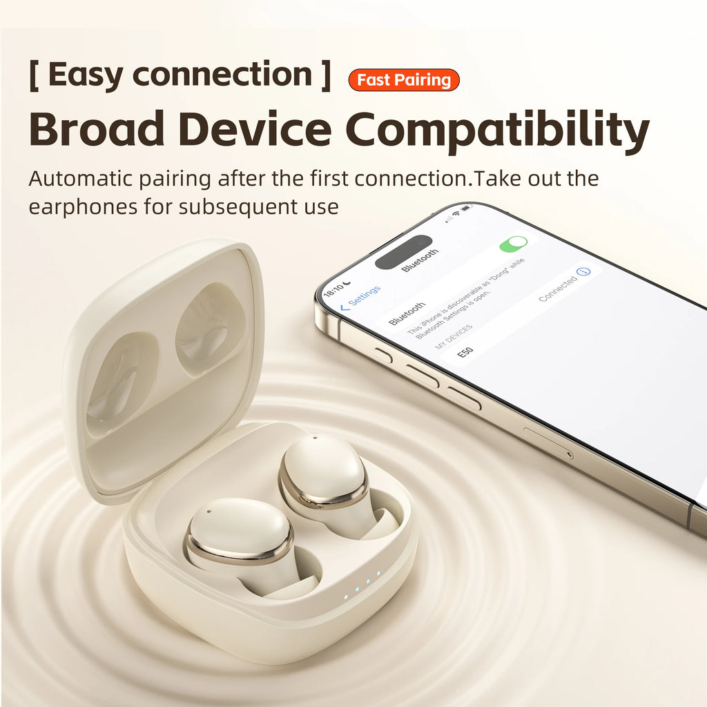 Wireless Headphones,QERE E30,NEW TWS Bluetooth 5.3,HD Microphone,HIFI Earphones,13mm Driver,Low Latency gaming waterproof Earbud