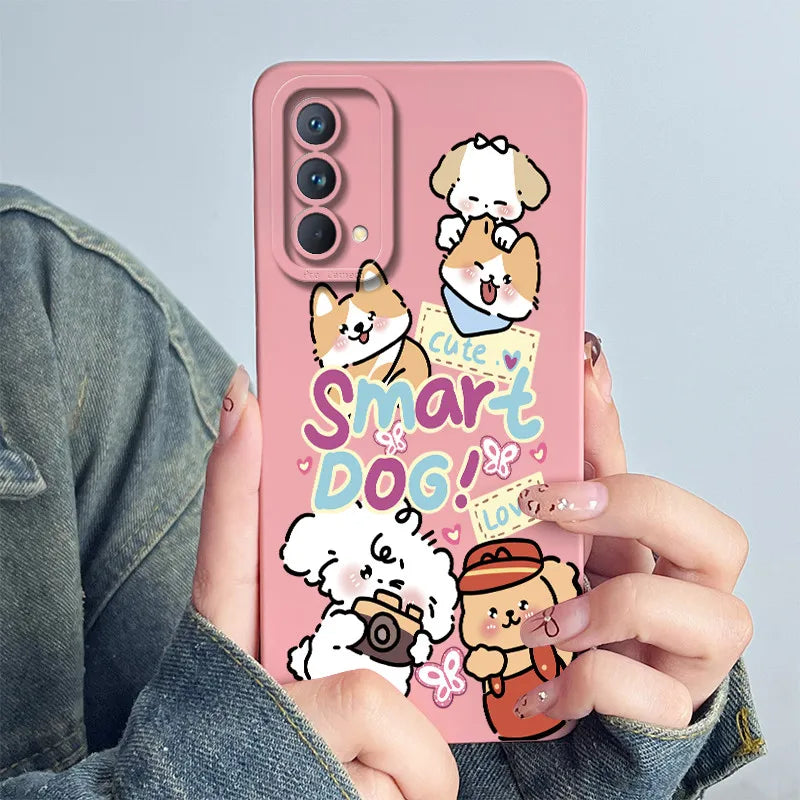 For Realme GT Master Phone Case GTmaster Edition RMX3363 RMX3360 Casing Soft Silicone Sweet Painted Fashion Flower Printed Cover