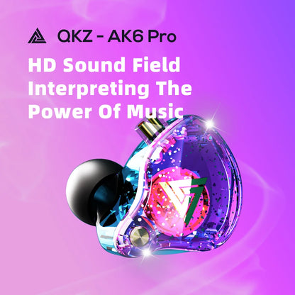 QKZ AK6/AERS/AK6 PRO Wired Headphones Dual Drive HiFi Earphone with Mic 3.5mm Sport Running Music Earbuds Bass Stereo Headset