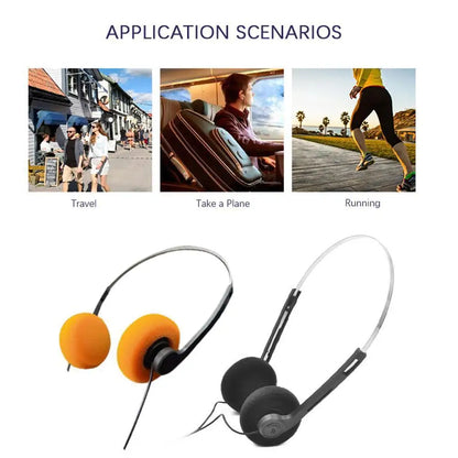 MP3 Earphones 3.5MM Retro Nostalgic Earphones, Personalized Walkman Classic Sports CD Photography Props Wired Headphones