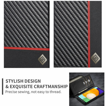 Carbon Fiber Leather Case for Xiaomi 15T 14T 13T 12T 11T 11 Lite Mi Redmi Note 14 13 12S 11S Pro Plus Poco X5 Pro Cover Wallet
