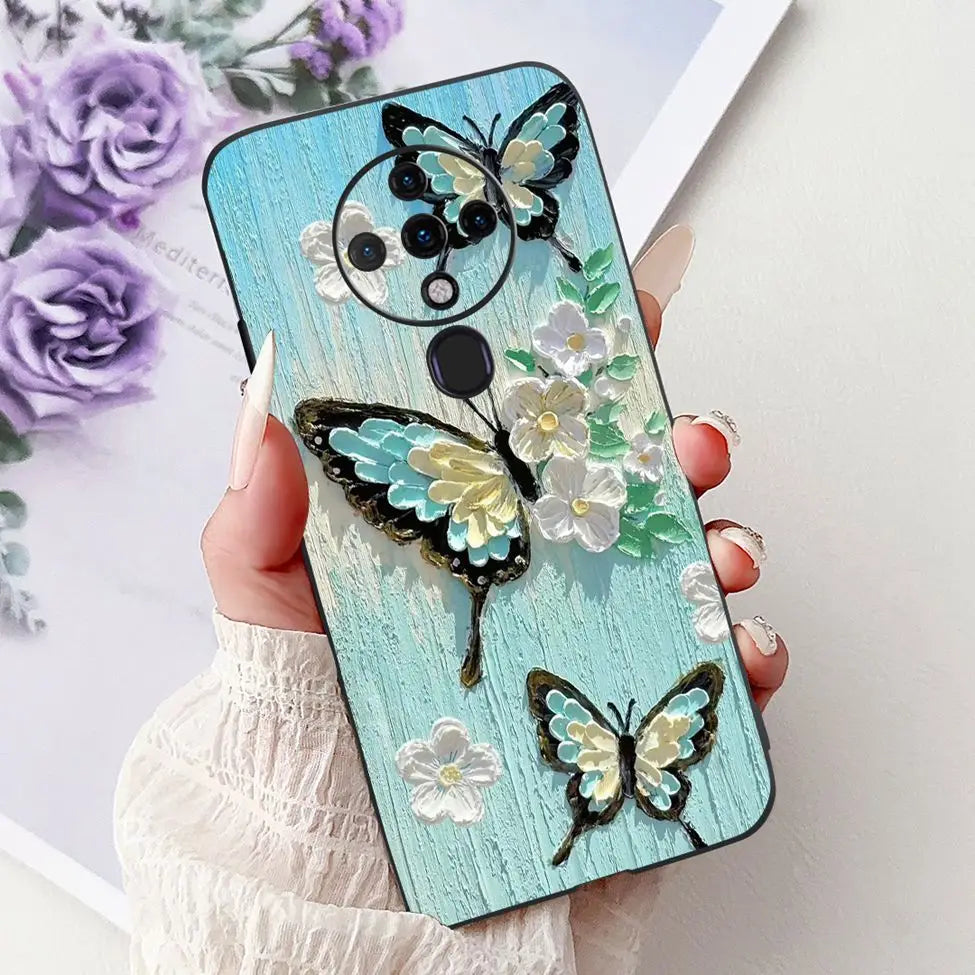 6.8'' For Tecno Spark6 KE7 Back Cover For Techno Spark 6 Case Shockproof Luxury Cute Cartoon Funny Cool Silicone Bumper Funda