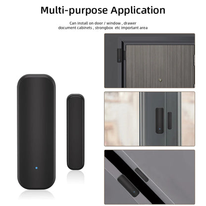 Tuya WiFi or ZigBee Door Window Sensor Smart Home Wireless Door Open Close Detector APP Remote Alarm Work with Alexa Google Home