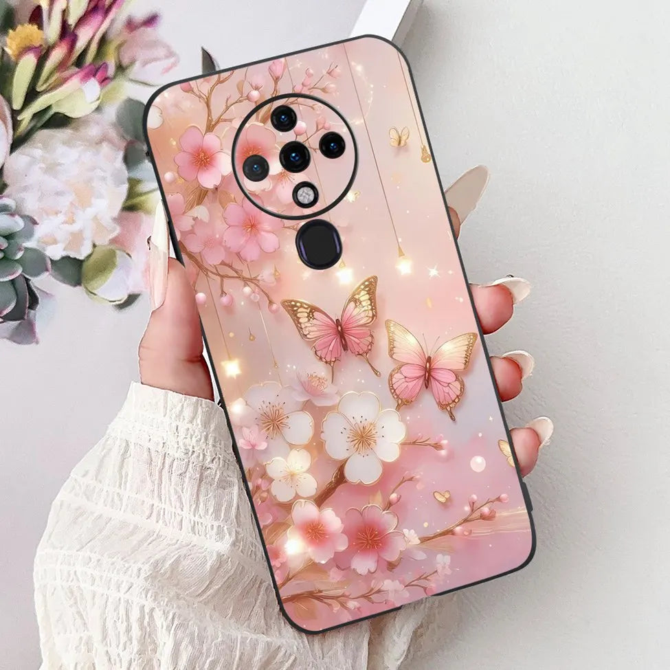 6.8'' For Tecno Spark6 KE7 Back Cover For Techno Spark 6 Case Shockproof Luxury Cute Cartoon Funny Cool Silicone Bumper Funda