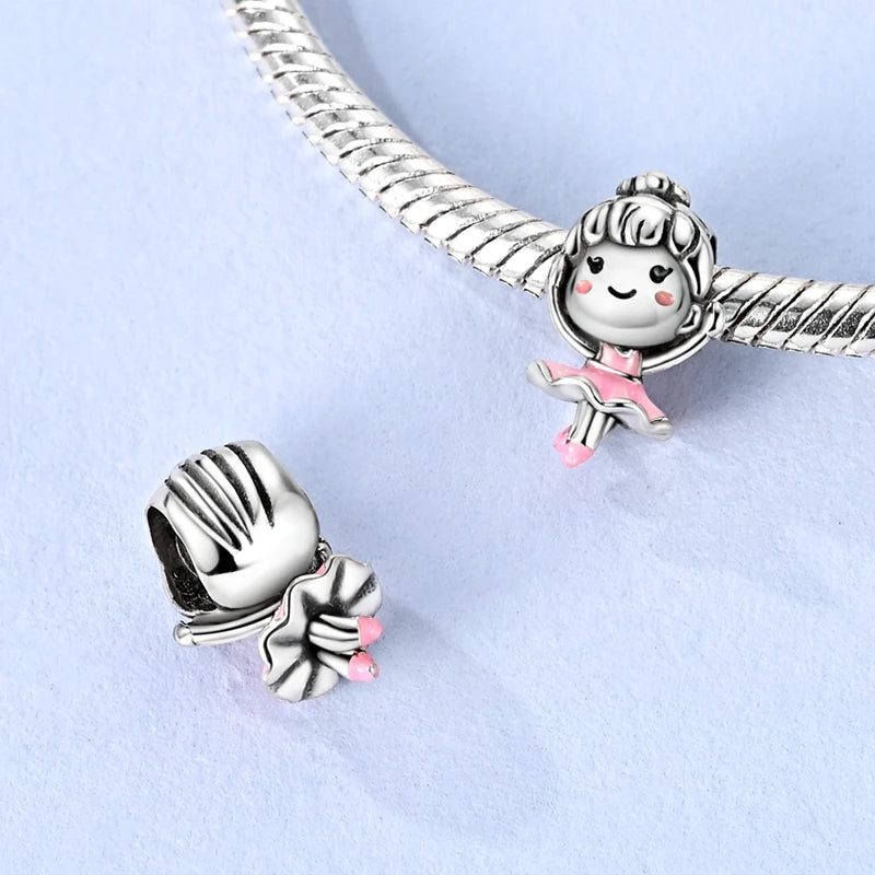 New IN 925 Sterling Silver Charms Beads Headphones Snail Fox Rose Pendant Jewelry Fit Original Bracelet For Women DIY Gift