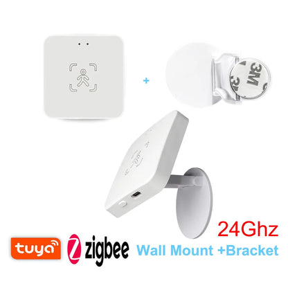 Zigbee/WiFi Smart Human Presence Sensor Tuya 24Ghz MmWave Radar Detection Luminance/Distance Detection  Support Home Assistant