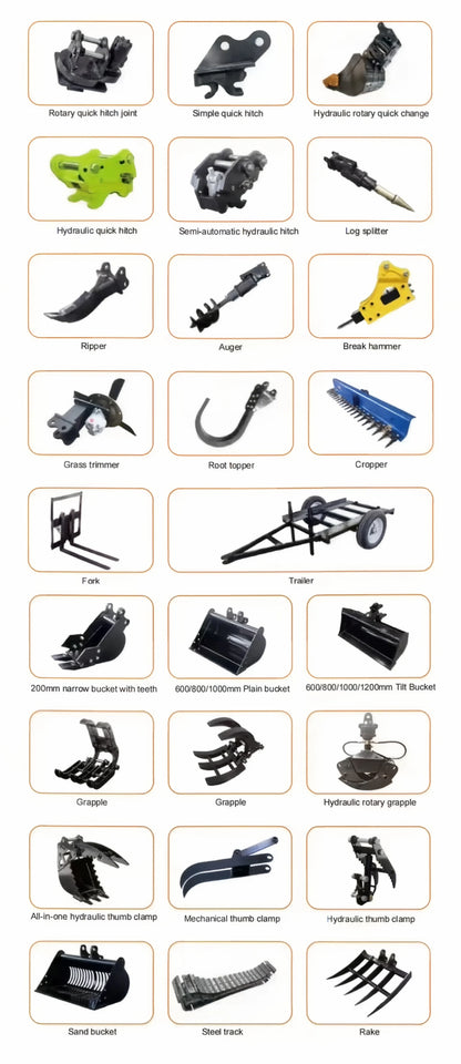 Mini Excavator 2 ton 2.5 ton Free Shipping CE Mini Bagger Mini Digger Kubota Engine Customized Crawler Farm Excavators Garden