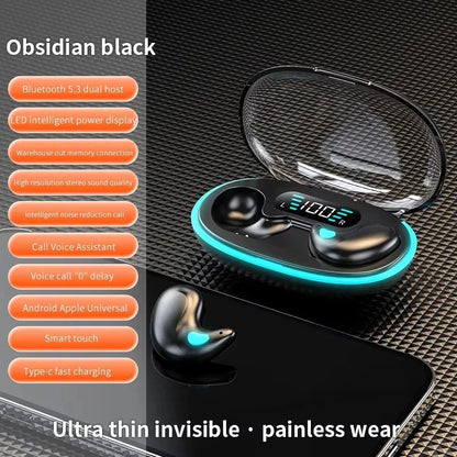 Invisible Bluetooth 5.3 Headphones Wireless Sleep Earphones HiFi Stero Noise Reduction Earbuds Sports Headsets for Xiaomi iPhone