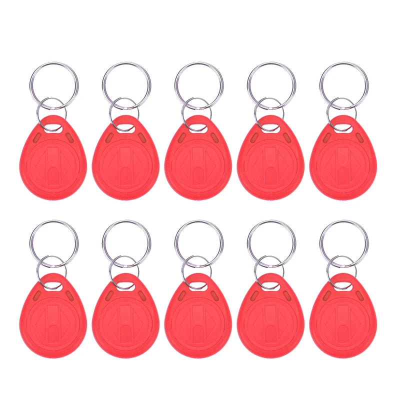 5YOA 10pcs 125KHz T5577 Keyfobs Rewritable Duplicate Tag 5200 Proximity Copy Access Card ID Token Ring RFID Cloner Keychain