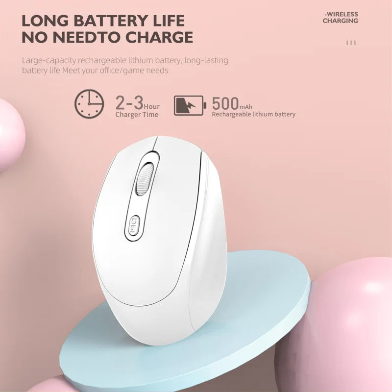 Wireless Mouse, 2.4G Ergonomic Optical Mouse, Computer Mouse for Laptop, PC,Chromebook,Notebook,Rechargeable Small Cordless Mice