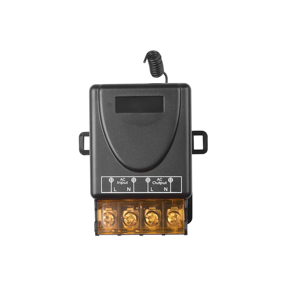 433Mhz Wireless Remote Control Switch AC 110V 220V 10A Relay 1CH Receiver Controller and 2 botton RF433 Mhz Transmitter