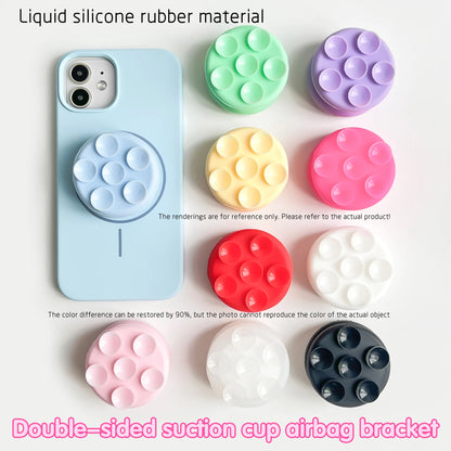 Silicone Suction Cup Phone Holder With Grip Fixture Suction Pad Non Slip Stand Finger Ring Holder Phone Sockets Poppings Griptok