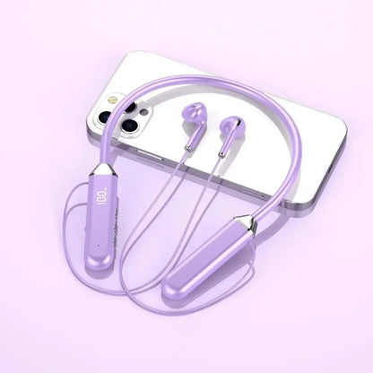 Wireless Neckband Earphones Bluetooth 5.3 Headphones Gaming Power Display Headset TWS Earbuds Sport Headset With Mic