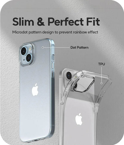 Silicone Transparent Phone Case For iPhone 16 15 11 12 13 14 Plus 15 Pro Max 13 mini 16e Ultra Thin Clear TPU Soft Cover Fundas