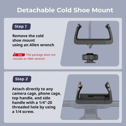 SmallRig Universal Power Bank Clamp w Cold Shoe Mount Compatible W Power Banks Ranging From 55mm to 86mm in Width For Cage 4600
